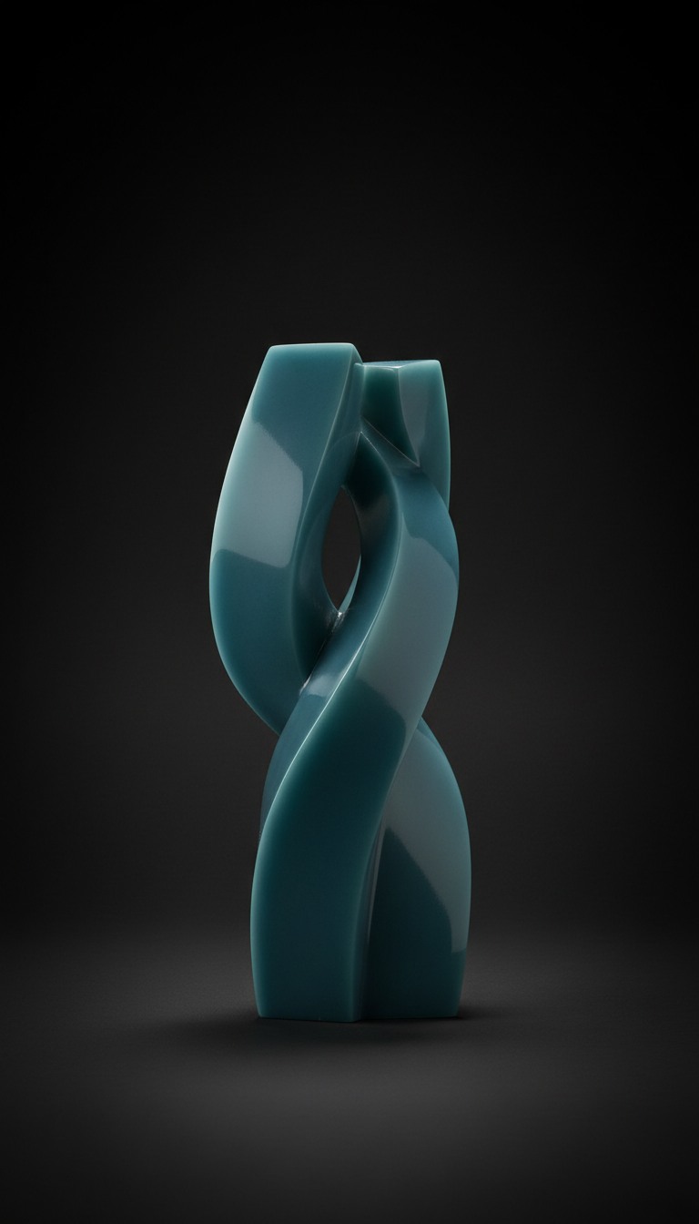Jade Blue Contemporary Sculpture