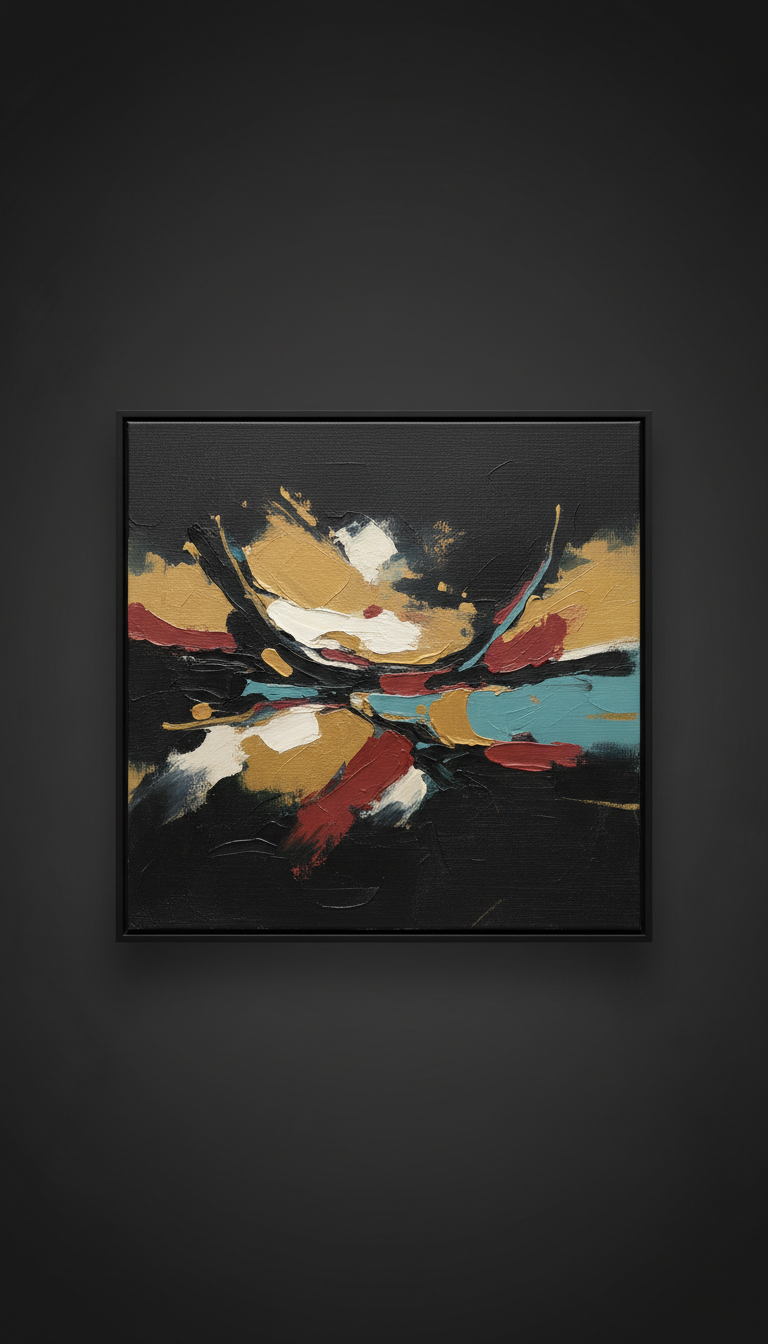 Abstract Oil Painting on Linen