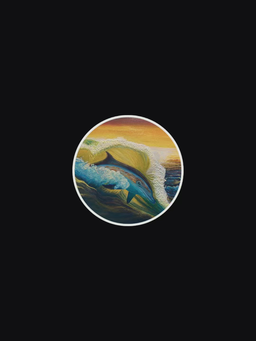 Ibiza Sunset | Textured Dolphin Painting & Cinematic Coastal Art